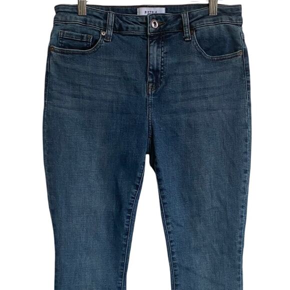 Pistola Womens Blue Denim Mid Rise Modern Slim Skinny Classic Jeans | Revolve 29 - Picture 11 of 14